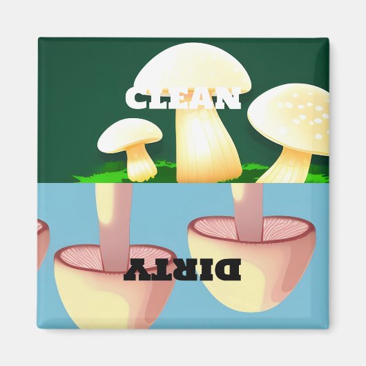 キノコ食洗機マグネット汚れなし マグネット (正面)