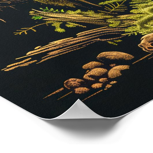 キノコ骨格 ポスター (角)