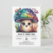 キノコ魔法子供の誕生日招待状 招待状 (スタンド正面)