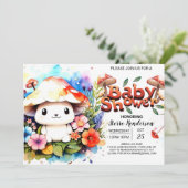 キノコ魔法待ちベビーシャワー 招待状 (スタンド正面)