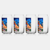 キノコ魔法:エンチャント森ガラスのタンブラー ガラス缶 (左)