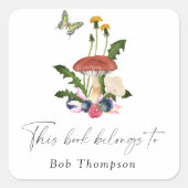 キノコ – この本は次のものだ スクエアシール (正面)