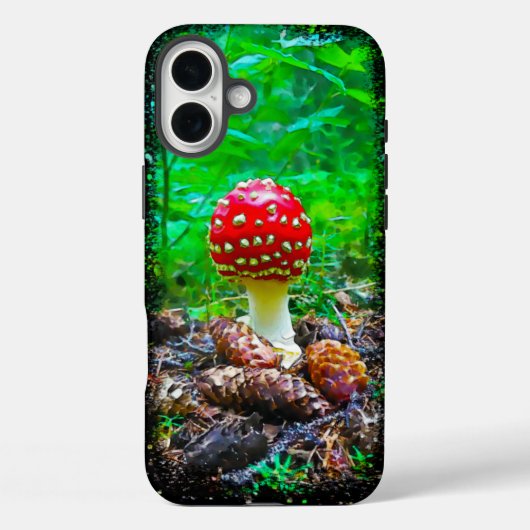 キノコ（ばちゃばちゃ）跳ねる – タフな電話ケース Case-Mate iPhoneケース (裏面)