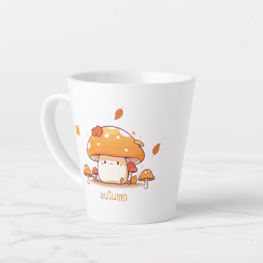 キノコ カフェラテマグ (左アングル)