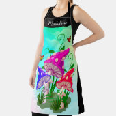 キノコ |カラフルトリオ大パーソナライズされたエプロン エプロン (インサイチュ)