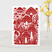 キノコ カード (黄色い花)