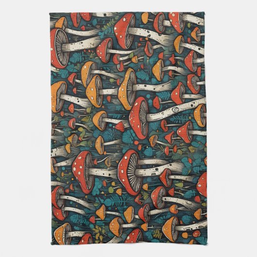 キノコ キッチンタオル (縦)