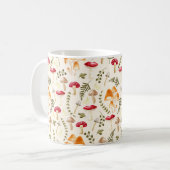 キノコ |コテージコア美学 |水彩 コーヒーマグカップ (正面左)