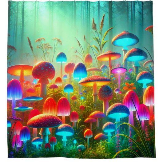 キノコ シャワーカーテン (正面)