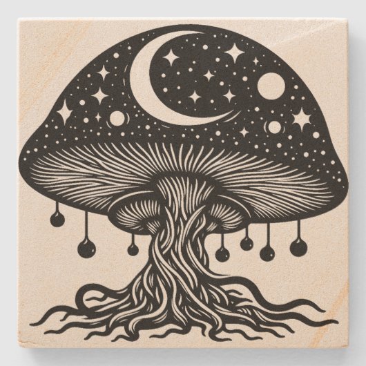 キノコ ストーンコースター (正面)