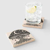 キノコ ストーンコースター (横)