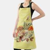 キノコ、トンボ、蛾とカタツムリ エプロン (インサイチュ)