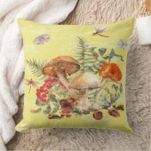 キノコ、トンボ、蛾とカタツムリ クッション (ブランケット)