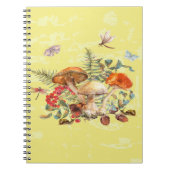 キノコ、トンボ、蛾とカタツムリ ノートブック (正面)