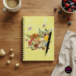 キノコ、トンボ、蛾とカタツムリ ノートブック