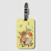 キノコ、トンボ、蛾とカタツムリ ラゲッジタグ (正面縦)