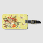 キノコ、トンボ、蛾とカタツムリ ラゲッジタグ (正面横)