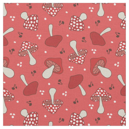 キノコ ファブリック (クローズアップ)