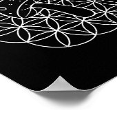 キノコ マンダラ 神聖な幾何学菌学 真菌図 ポスター (角)