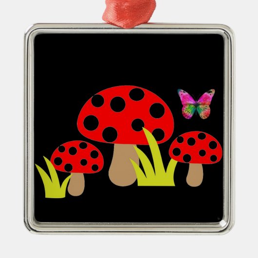 キノコ メタルオーナメント (正面)