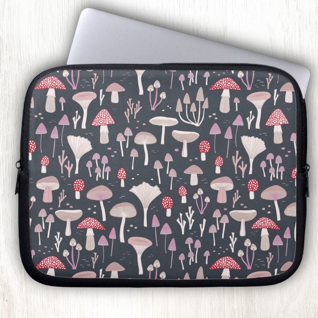 キノコ ラップトップスリーブ (Mushroom toadstool fungi laptop sleeve case)
