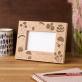 キノコ レーザー彫刻フレーム (左)