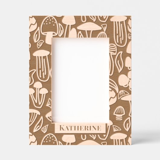 キノコ レーザー彫刻フレーム (正面)