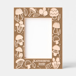 キノコ レーザー彫刻フレーム