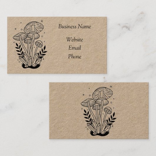 キノコ 名刺 (正面/裏面)