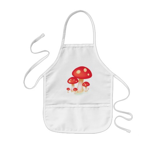 キノコ 子供用エプロン (正面)