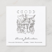 キノコ、月、結晶 スクエア名刺 (正面)