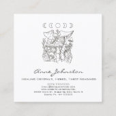 キノコ、月、結晶 スクエア名刺 (裏面)