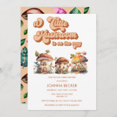 キノコ |男女兼用ベビーシャワー招待状 招待状 (正面/裏面)