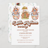 キノコ |男女兼用ベビーシャワー招待状 招待状 (正面/裏面)