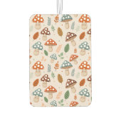 キノコ，秋の葉，自然パッテン カーエアーフレッシュナー (裏面)