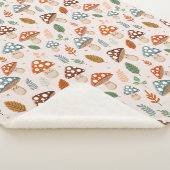 キノコ，秋の葉，自然パッテン シェルパブランケット (3/4)