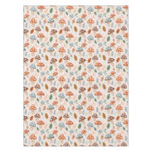 キノコ，秋の葉，自然パッテン テーブルクロス (正面)