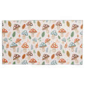 キノコ,秋の葉,自然パッテン 枕カバー (正面左)