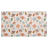 キノコ,秋の葉,自然パッテン 枕カバー (正面右)