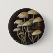 キノコ 缶バッジ (正面)