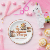 キノコ |赤男女兼用ちゃんシャワー ペーパープレート (パーティー)