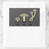 キノコ（食べ物、毒、高） 長方形シール (バッグ)