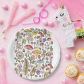 キノコ,魔法キノコ,自然好きキノコ ペーパープレート (パーティー)