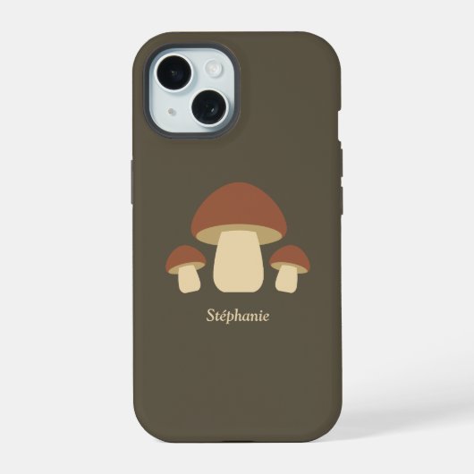 キノコ iPhone 15ケース (裏面)
