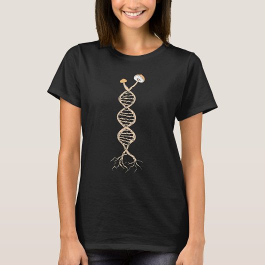 キノコDNA菌学キノコ Tシャツ (正面)