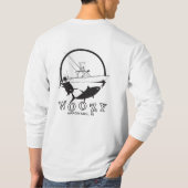 キハダマグロのスポーツのTekの気分がすぐれない長袖 Tシャツ (裏面)