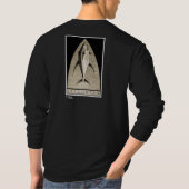 キハダマグロの人のヴィンテージの黒く及び白い服装 Tシャツ (裏面)
