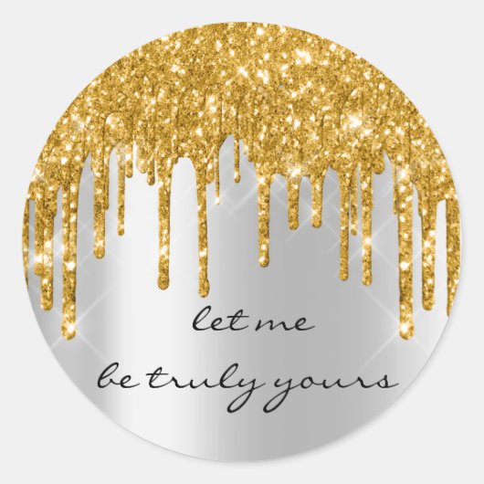 キビビは…会社の金ゴールドシルバードリップ ラウンドシール (正面)