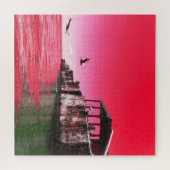 キプトペケコンクリートの船と鳥が夢を見た ジグソーパズル (横)