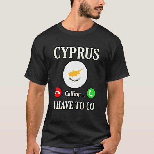 キプロスが呼んでいる、私が行かなきゃ Tシャツ (正面)